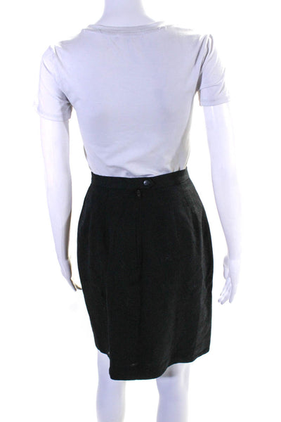 Saks Fifth Avenue Womens Pencil Skirt Black Wool Size 6