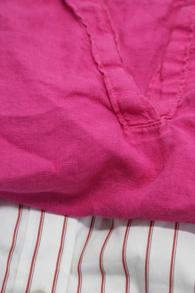 J Crew Lauren ralph Lauren Blouse Top Button Up Pink Size XS Lot 2
