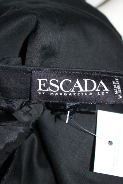 Escada Margaretha Ley Women's Cotton Lined Pencil Skirt Black Size 36