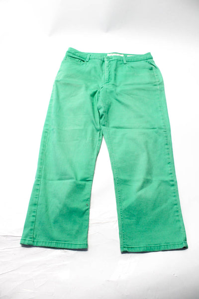 Jones New York Women's Mid Rise Straight Leg Denim Jeans Green Size 14 Lot 2