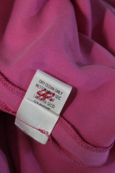 BCBGMAXAZRIA Womens Silk Asymmetrical Halter Tunic Top Blouse Pink Size 10