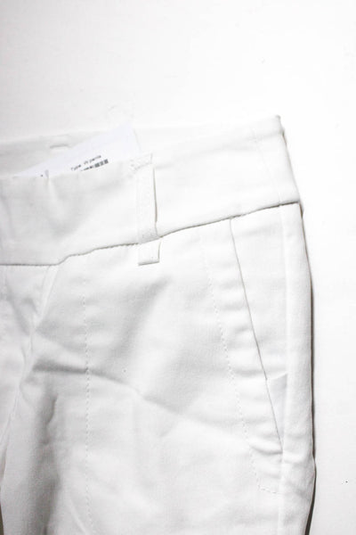 Daily Sports Womens Mid Rise Stretch Twill Crop Capri Pants White Size 2
