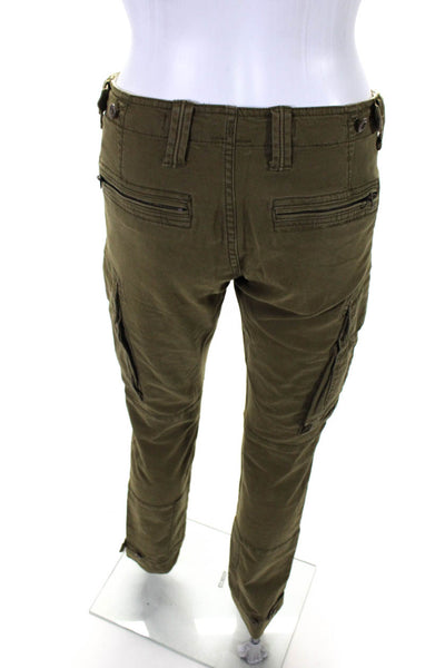 Ralph Lauren Women's Low Rise Pocket Detail Bootcut Khakis Green Size 6