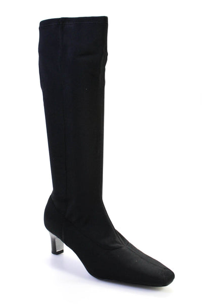 Matisse Womens Square Toe Knee High Zip Up Low Heel Boots Black Size 7