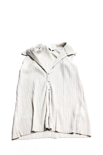 Zara Women's Sleeveless Collared  Button Up Tank Top  White Size S Lot 2