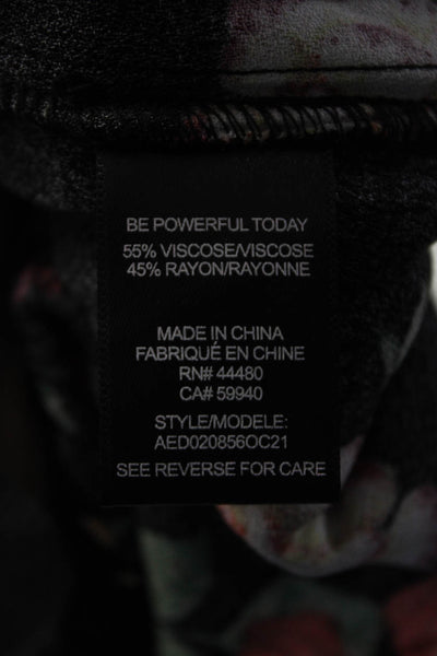 AFRM Womens Woven Floral V-Neck Cut Away A-Line Maxi Dress Black Size XS