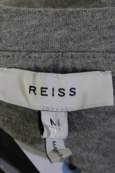 Reiss Womens Cotton Jersey Knit Pullover Round Neck T-Shirt Top Gray Size M