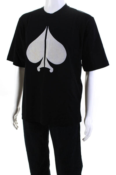 Youths In Balaclava Mens Cotton Spade Graphic Short Sleeve T-Shirt Black Size S