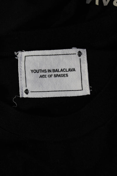 Youths In Balaclava Mens Cotton Spade Graphic Short Sleeve T-Shirt Black Size S