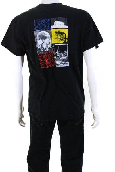 Dreamland Syndicate Mens Cotton Skull Graphic Short Sleeve T-Shirt Black Size L