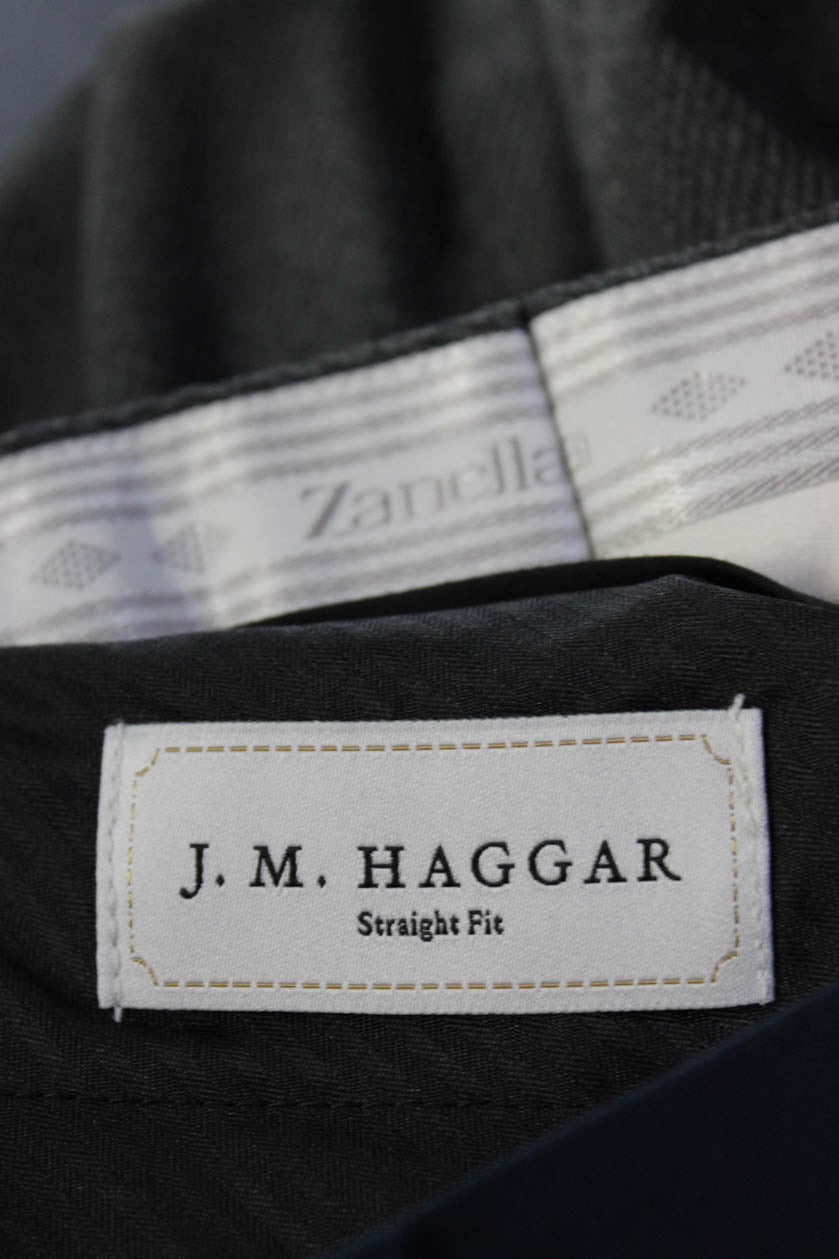 Zanella J.M. Haggar Mens Gray Wool Pleated Straight Dress Pants Size 3 -  Shop Linda's Stuff