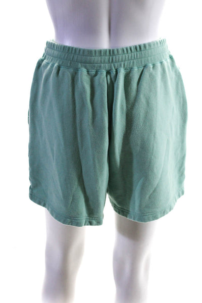 Moussy Womens Cotton Knit Elastic Waist Sweat Shorts Mint Green Size M