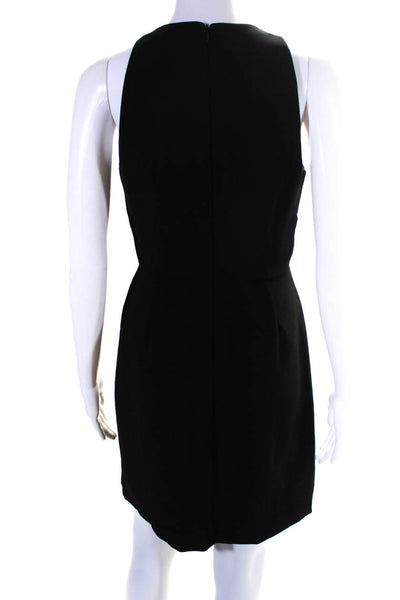 Bailey 44 Womens Mesh Panel High Neck Sleeveless Short A Line Dress Black Size 4
