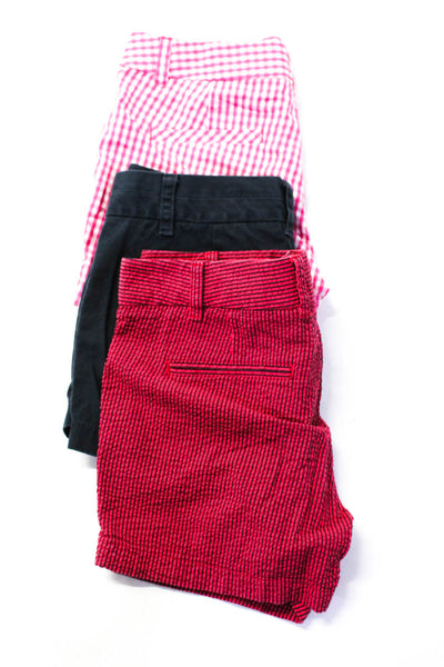 J Crew Women's Low Rise Stripped Cotton Mini Shorts Pink Size 4 Lot 3
