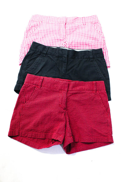 J Crew Women's Low Rise Stripped Cotton Mini Shorts Pink Size 4 Lot 3