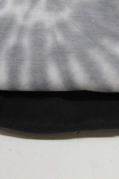 Joie Women's V-Neck Cold Shoulder Silk Blouse Black Gray Size S Lot 2