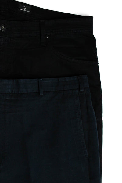 Zanella Men's Pleated Front Cotton Straight Leg Khaki Pants Blue Size M Lot 2