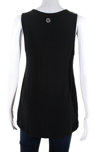 Tory Sport Womens Sleeveless Scoop Neck Tank Top T-Shirt Black Size S