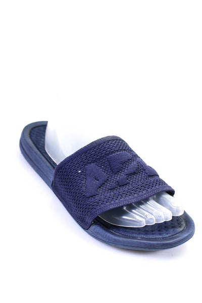 APL Mens Navy Blue Canvas Slip On Slides Shoes Size 9
