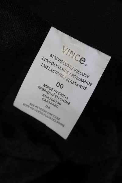 Vince Womens Patchwork Striped Hook & Eye Tapered Skinny Pants Gray Size 00