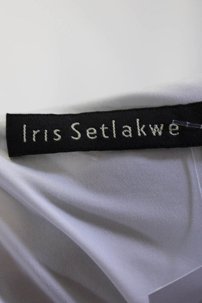 Iris Setlakwe Women's Scoop Neck Sleeveless Blouse White Size 6