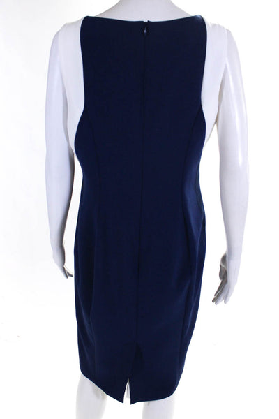 Iris Setlakwe Women's V-Neck Sleeveless A-Lined Midi Dress Color Block Size 10