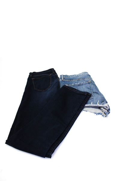 J Brand Frame Womens Shorts Blue Mid-Rise Skinny Leg Jeans Size 27 28 LOT 2