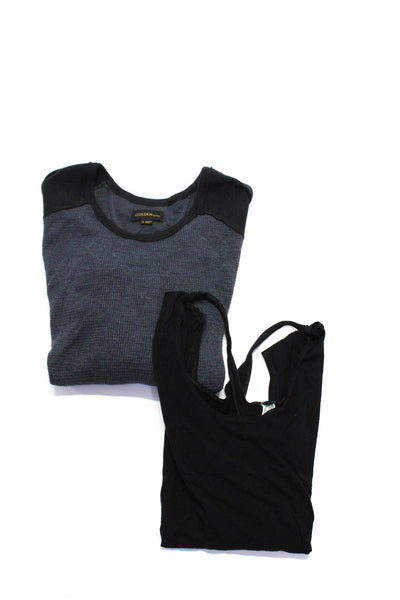 Golden Free People Womens Cotton Thermal Shirt Tank Top Gray Black Size S Lot 2