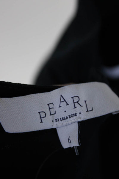 Pearl by Lela Rose Women's Sleeveless V-Neck Tie Waist Jumpsuit Navy Blue Size 6