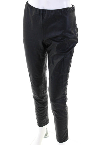 Missoni Women's Faux Leather Slim Fit Pants Black Size 4