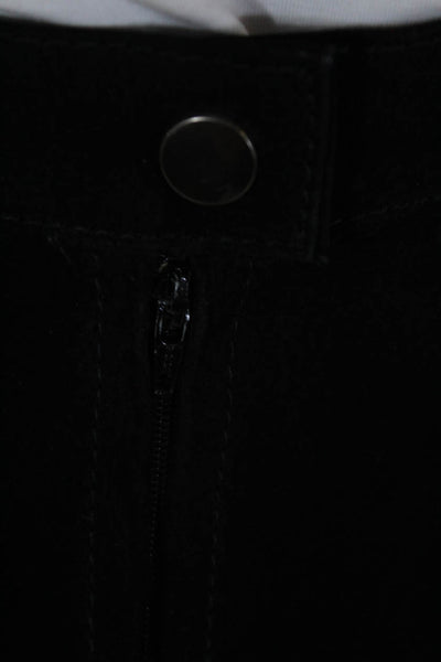 Bagatelle Womens Leather Zip Up Snap Closure Front Slit Maxi Skirt Black Size 10
