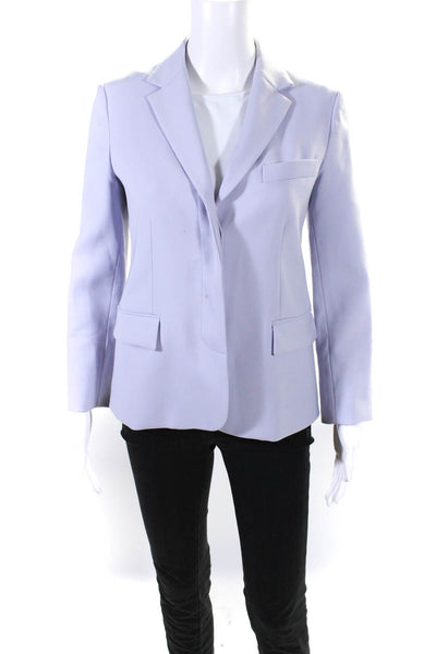 Vince Women's Long Sleeve Collared Three Button Blazer Jacket Purple Size 6