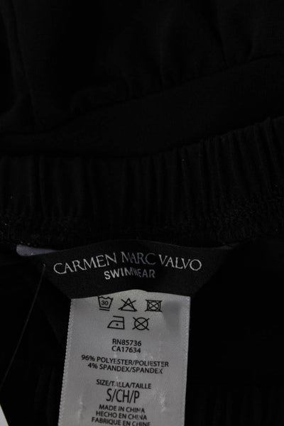 Carmen Marc Valvo Women's Strapless Wide Leg Jumpsuit Black Size S