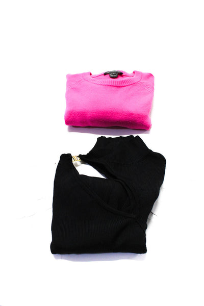 French Connection Women's Crewneck Long Sleeves Sweater Pink Black Size S Lot 3
