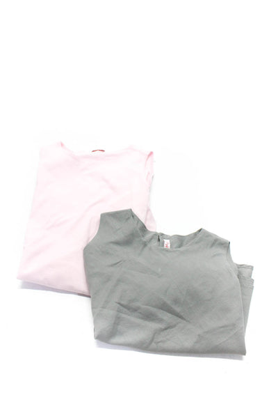 Il Gufo Childrens Girls Tank Top Shift Dress Pink Gray Size 6 Lot 2