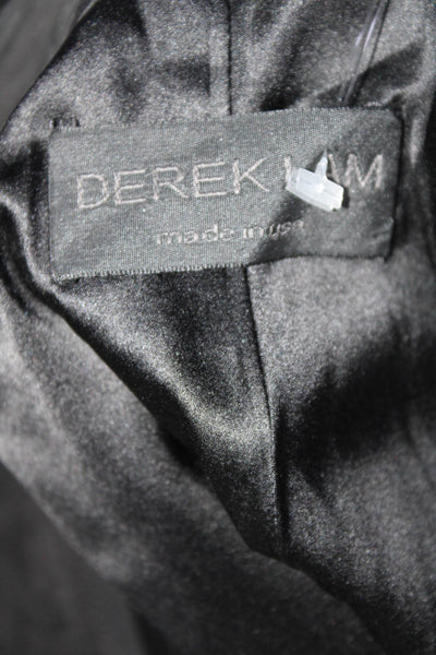 Derek Lam Women's Mid Rise Suede Leather Detail Skinny Jeans Black Size 28