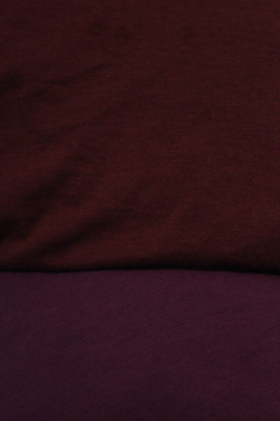 Theory Women's Cotton Long Sleeve Turtle Neck Top Purple Size M Lot 2