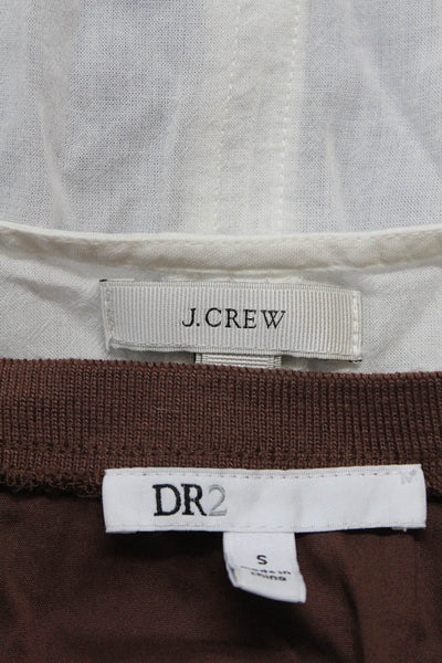 DR2 J Crew Womens Blouse Top Dress Brown Size S XS Lot 2