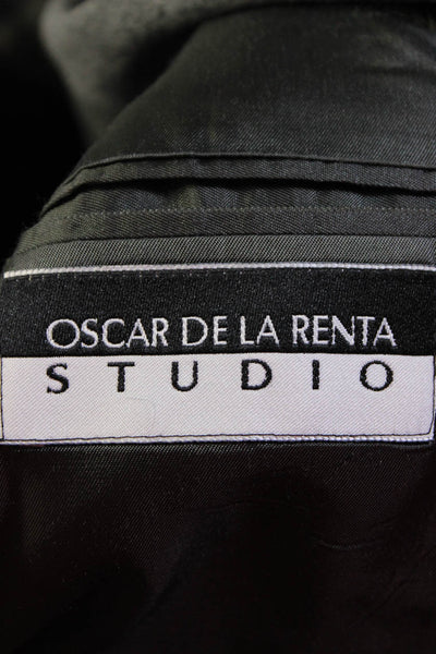 Oscar de la Renta Studio Mens Gray Two Button Long Sleeve Blazer Size 44L