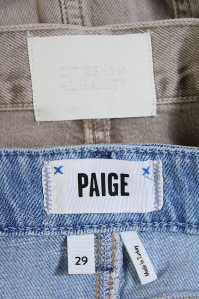 Paige Citizens Of Humanity Womens Cutoff Denim Mini Skirt Size 29 Lot 2