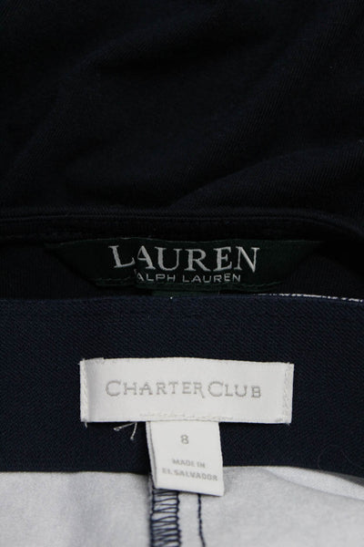 Lauren Ralph Lauren Charter Club Womens Blouse Pants Blue White Size S 8 Lot 2