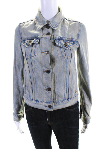 Levi Strauss & Co Womens Denim Button Down Jacket Blue Size Extra Small
