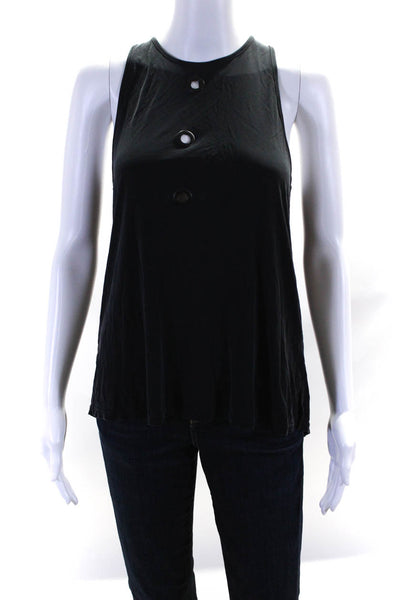 Jonathan Simkhai Powered By Carbon 38 Womens Sleeveless Blouse Top Navy Size S