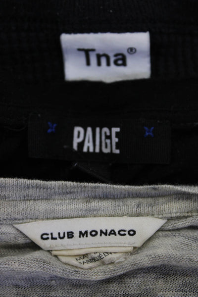 Club Monaco Paige TNA Womens Short Sleeved V Neck Tops Gray Black Size XS Lot 3