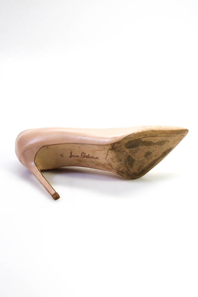 Sam Edelman Womens Pointed Toe Stiletto High Heels Pumps Nude Tan Size 6.5