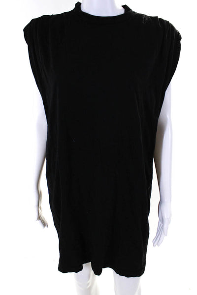 Stateside Women's Round Neck Sleeveless T-Shirt Mini Dress Black Size M