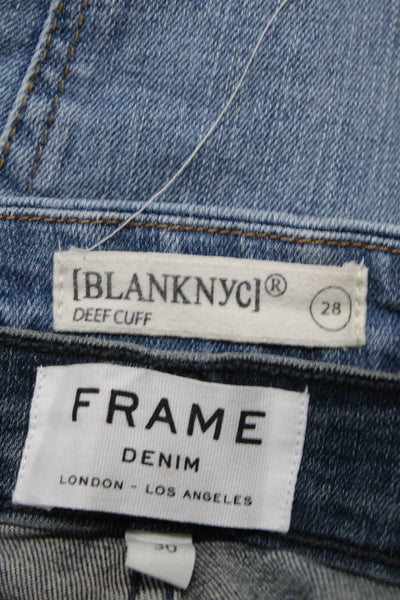 Blank NYC Frame Women Patchwork Distress Skinny Jeans Blue Size 28 30 Lot 2