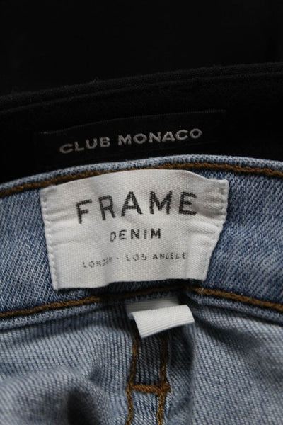 Club Monaco Frame Womens Jeans Black Color Block Skater Skirt Size 2 26 lot 2