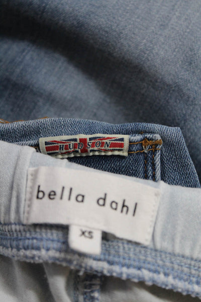 Bella Dahl Hudson Womens Drawstring Distress Hem Jeans Blue Size XS 16 Lot 2