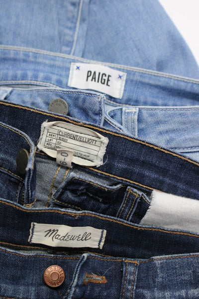 Madewell Women's Mid Rise Distressed Skinny Denim Jeans Blue Size 26 Lot 3